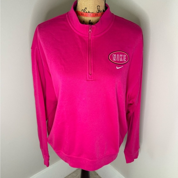 Nike Women's Fuchsia Half-Zip Sweatshirt - Picture 7 of 9